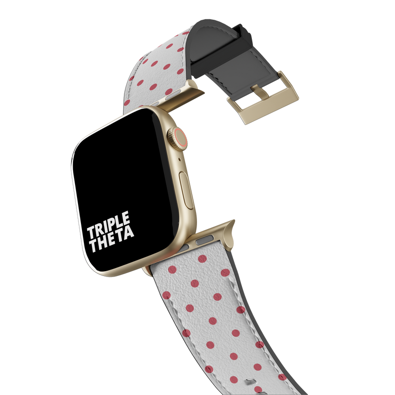 Vibrant Pink Rose Polka Dot Collection Band For Apple Watch