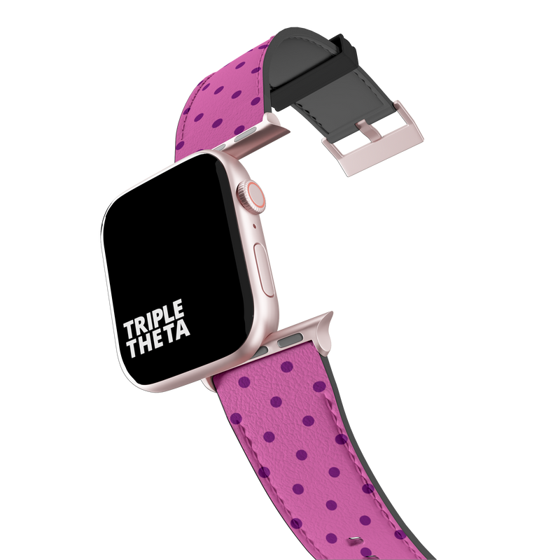 Vibrant Pink and Purple Polka Dot Collection Band For Apple Watch
