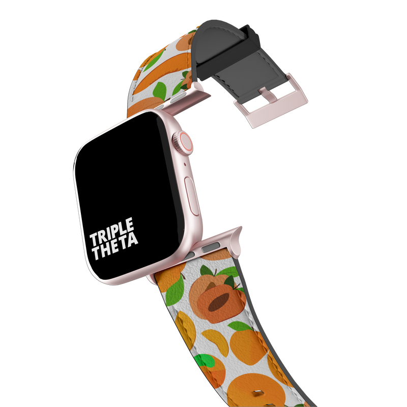 White Peach Fruit Collection Band For Apple Watch