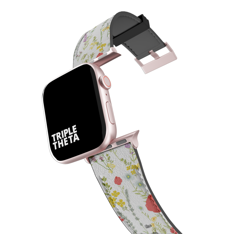 White Super Flower Series Band For Apple Watch