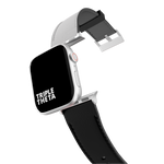 White and Black Bicolor Contrast Collection Band For Apple Watch