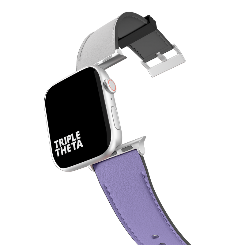 White and Lilac Bicolor Contrast Collection Band For Apple Watch