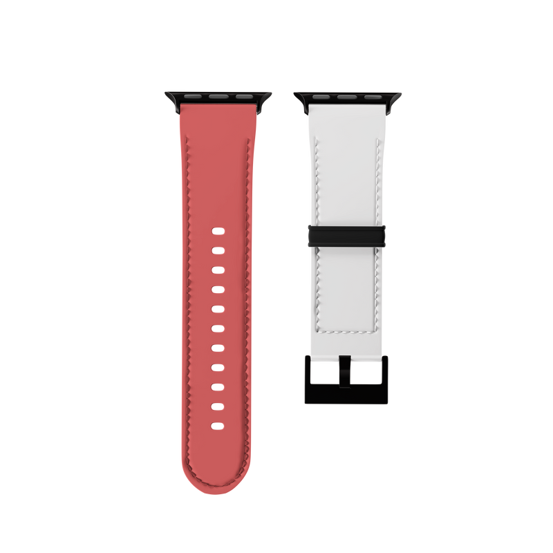 White and Rose Gold Bicolor Contrast Collection Band For Apple Watch