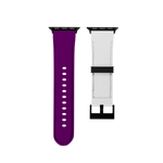 White and Royal Purple Bicolor Contrast Collection Band For Apple Watch