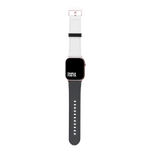 White and Silver Bicolor Contrast Collection Band For Apple Watch