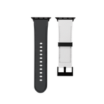White and Silver Bicolor Contrast Collection Band For Apple Watch