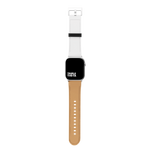 White and Tan Bicolor Contrast Collection Band For Apple Watch