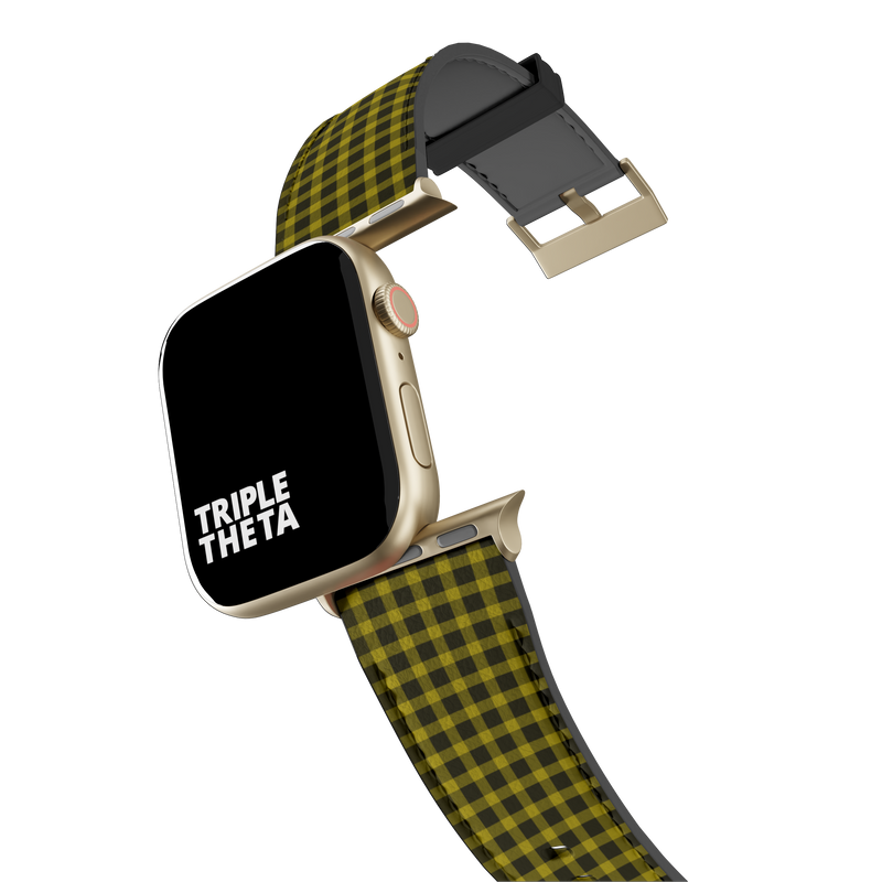 Yellow and Black Flannel Collection Band For Apple Watch