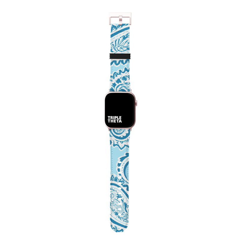 Blue Blue Blue Paisley Collection Band For Apple Watch