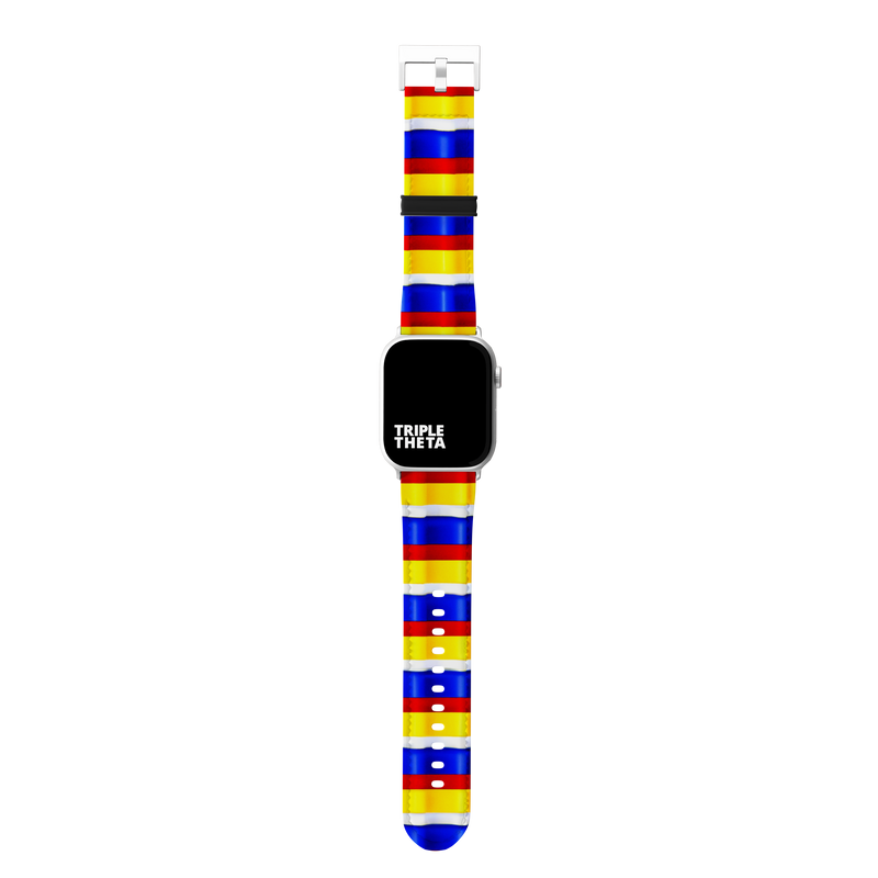 Bold Primary Waves Super Stripes Collection Band For Apple Watch