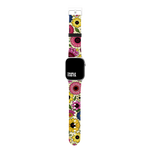 Bright Yellow Ultra Retro Floral Collection Band For Apple Watch