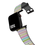 Candy and White Stripes Super Stripes Collection Band For Apple Watch