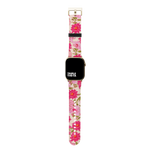 Elegant Pink Ultra Retro Floral Collection Band For Apple Watch