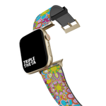 Flower Flow 80s Style Flower Print Floral Collection Band For Apple Watch