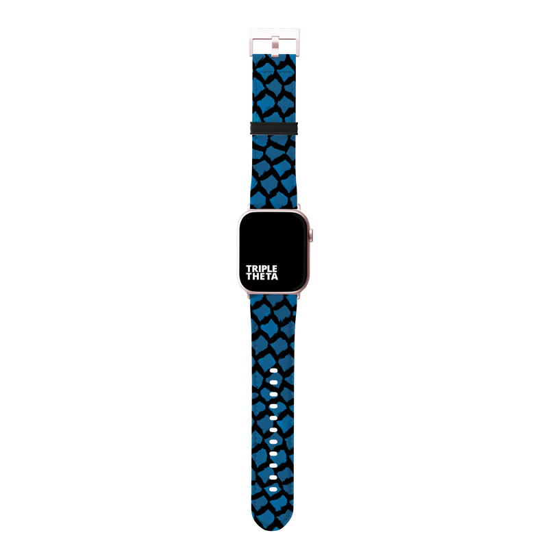 Lizard Scales Blue Band For Apple Watch