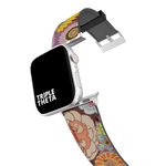 Multi Flower Garnet Retro Floral Collection Band For Apple Watch