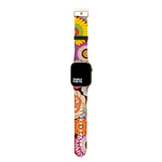 Multi Flower Garnet Retro Floral Collection Band For Apple Watch