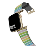 Pastel and White Super Stripes Collection Band For Apple Watch
