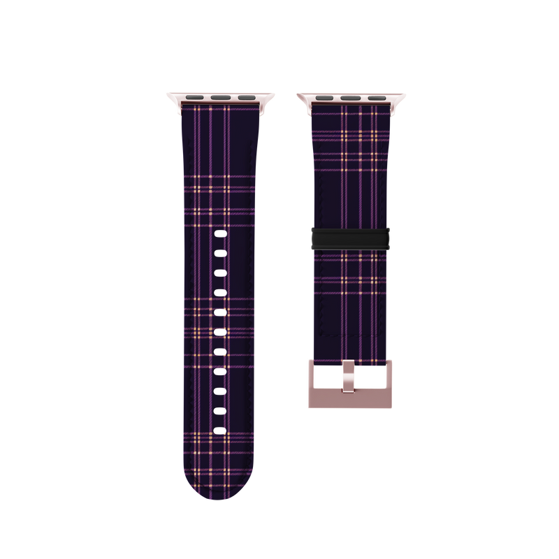 Purple Plaid Collection Band For Apple Watch