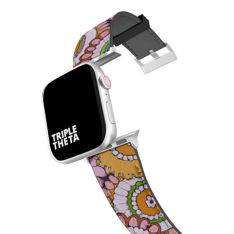 Super Pedals 80s Style Flower Print Floral Collection Band For Apple Watch