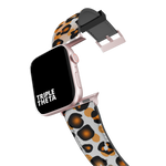 White and Orange Cheetah Band For Apple Watch