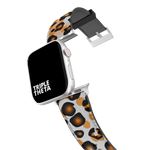 White and Orange Cheetah Band For Apple Watch