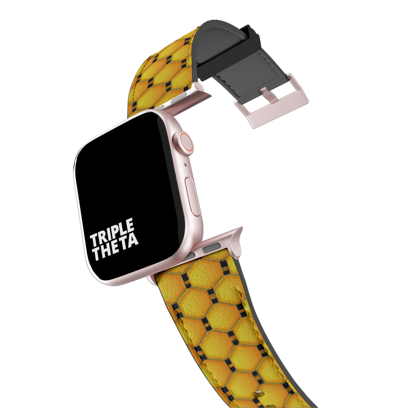 Yellow Honeycomb Band For Apple Watch