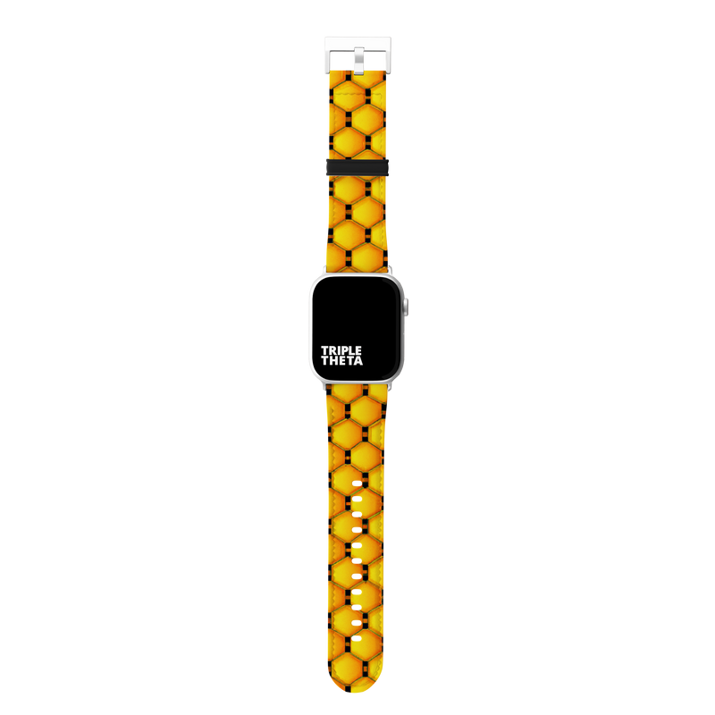 Yellow Honeycomb Band For Apple Watch