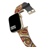 Yellow Orange Red Paisley Collection Band For Apple Watch