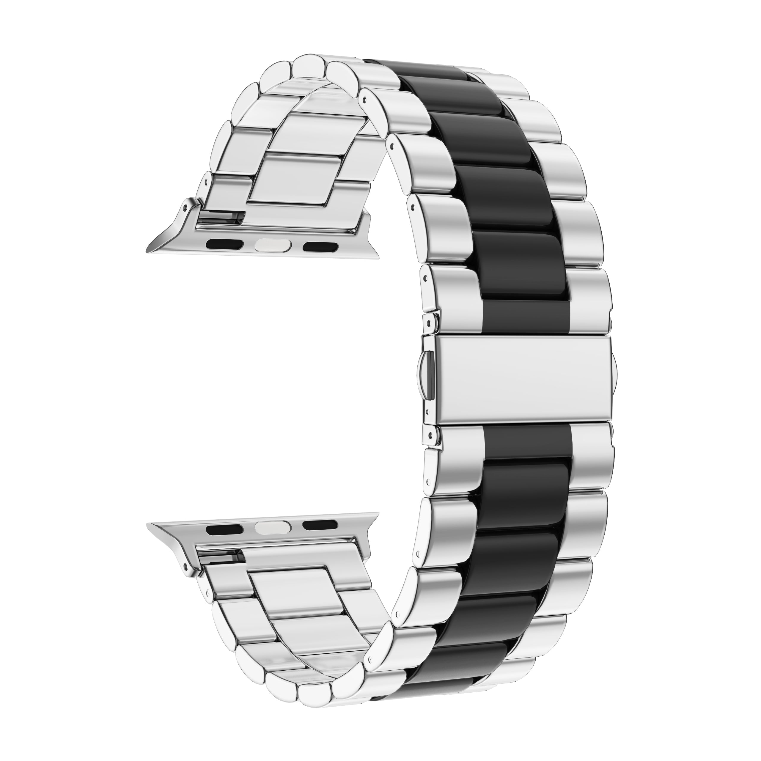 Black and silver watch band hot sale